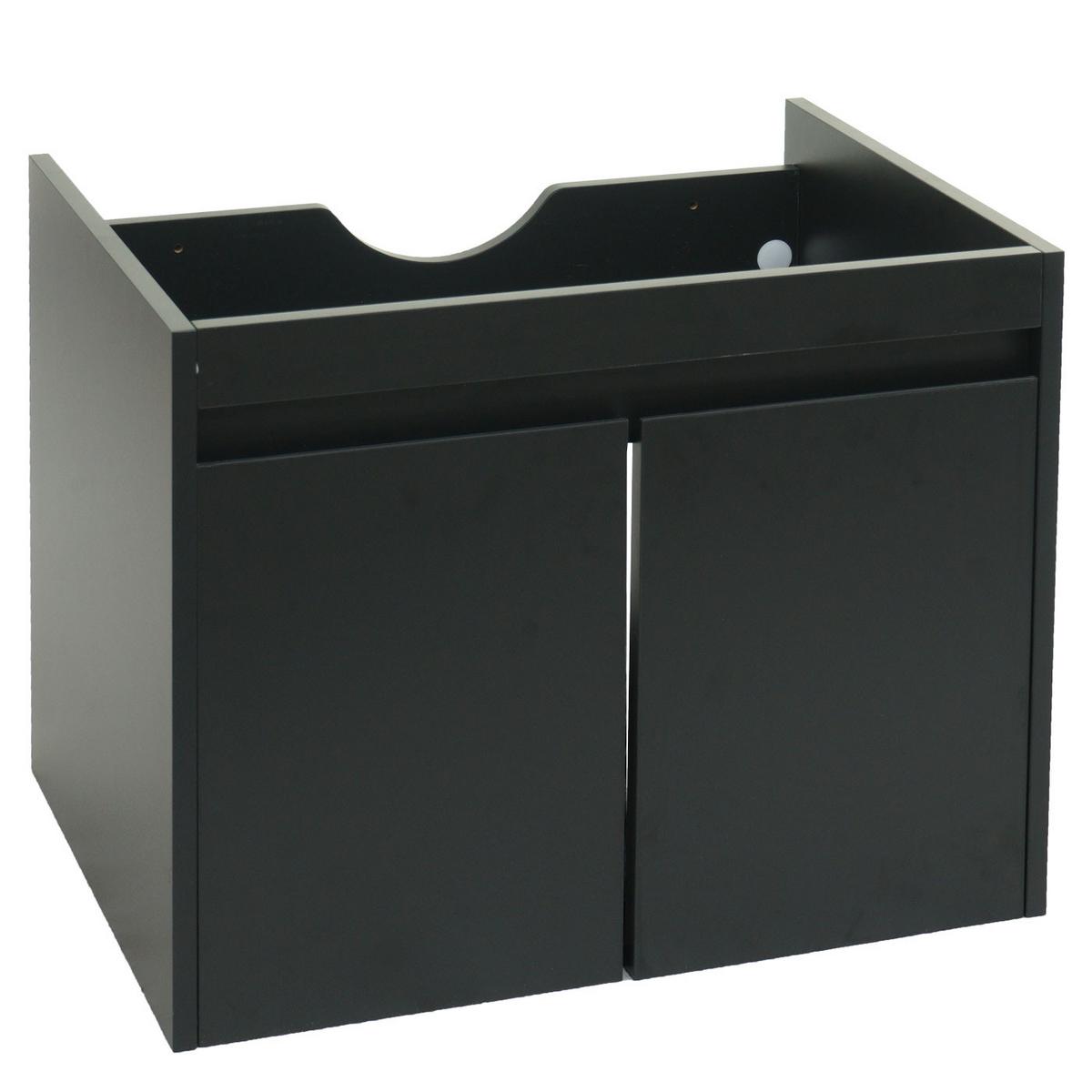 WASCHBECKENUNTERSCHRANK Schwarz - Schwarz, Holzwerkstoff (59/48/45cm) - MCW