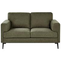 2-SITZER-SOFA Stoff Grün Lousto - Schwarz/Grün, Textil (156/85/65cm) - Beliani