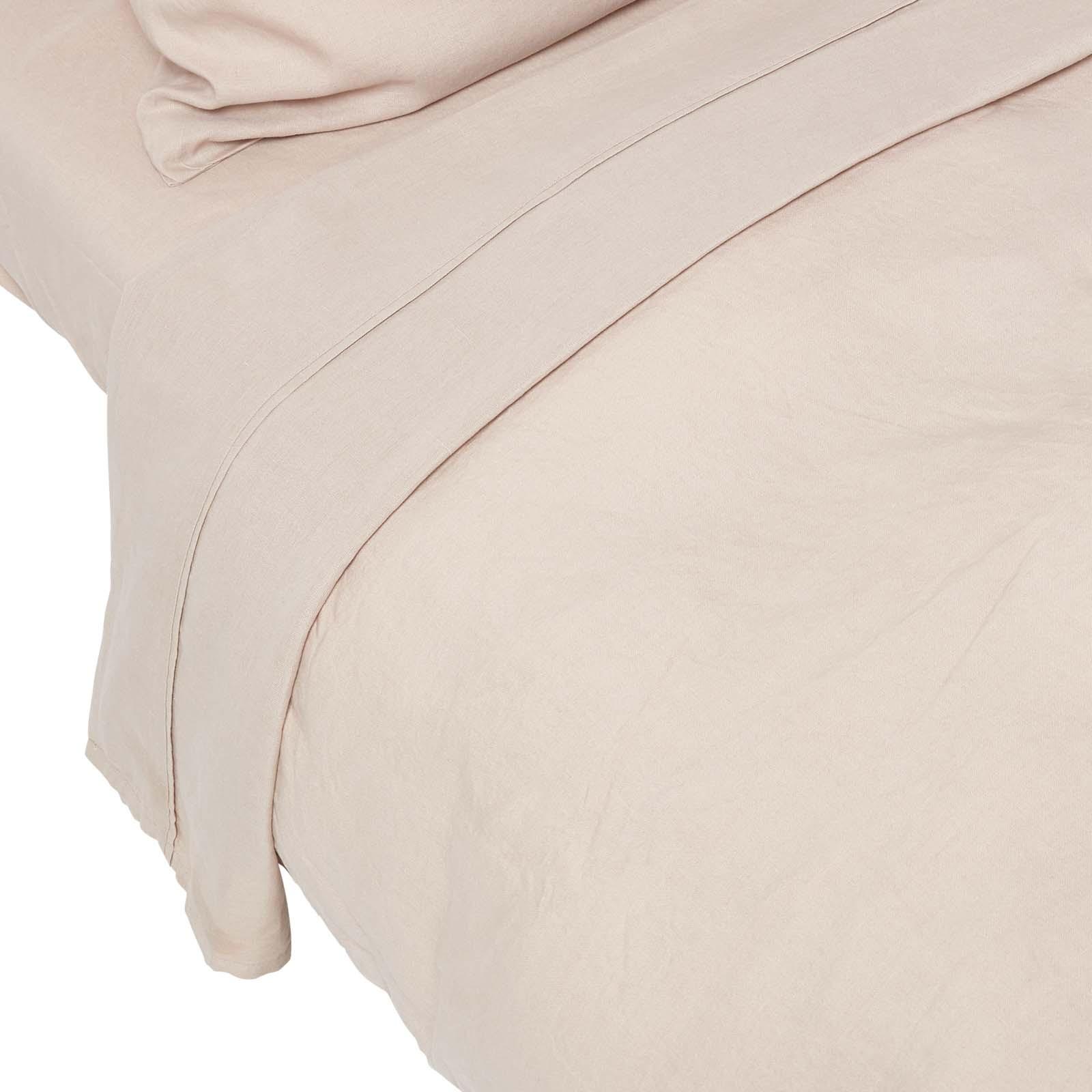 LEINEN-BETTLAKEN ohne Gummizug aus 60% Leinen & 40% Baumwolle - Beige, Textil (240/300cm) - Homescapes