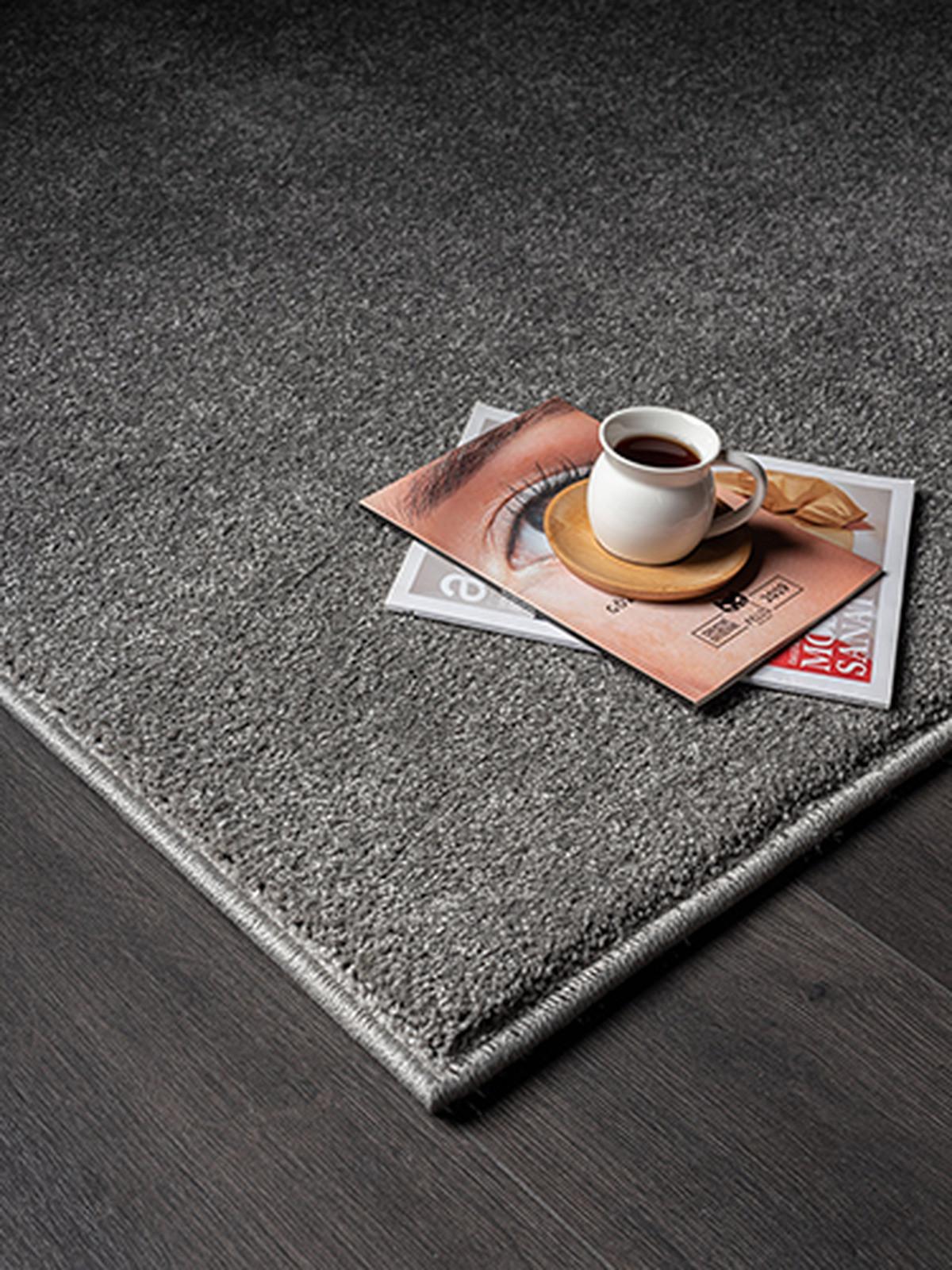 TEPPICH Hochflor BORMIDA Uni Polypropylen Anthrazit 200 x 290 cm - Anthrazit, Textil (200/290cm) - KADIMA DESIGN