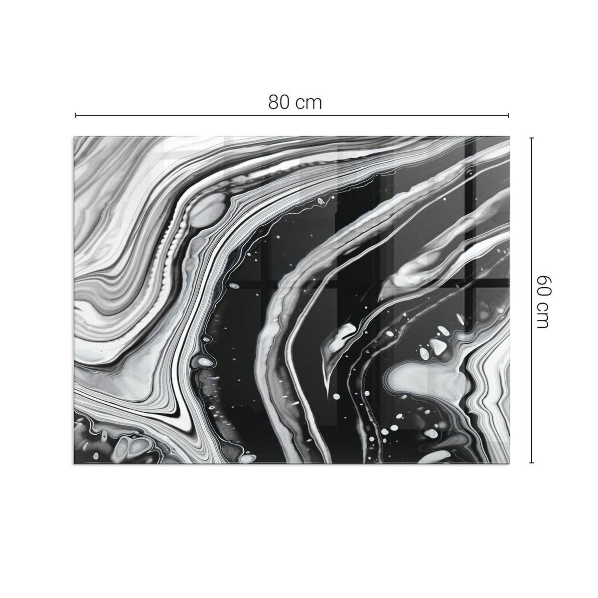 GLASPLATTE für Kamin 80x60 cm - Multicolor, Glas (80/60/0.4cm) - TULUP
