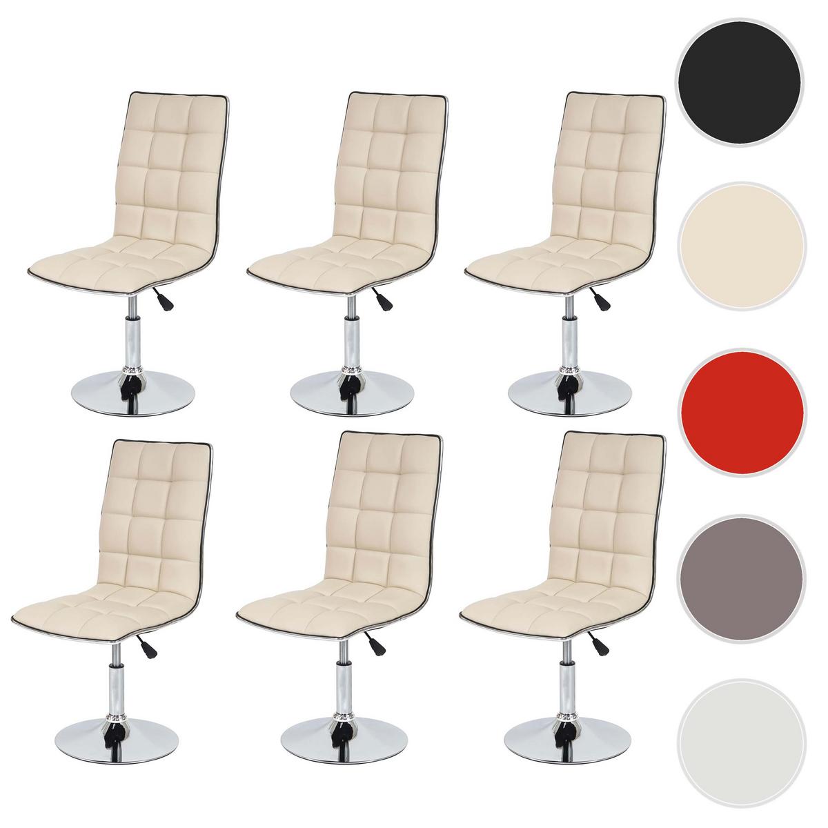 ESSZIMMERSTUHL Beige 6er-Set - Beige/Creme, Textil (43/103/54cm) - MCW
