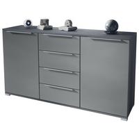 SIDEBOARD Linio Graphit Seidenmatt - Graphitfarben, Holzwerkstoff (138.5/75.5/35cm) - Vladon