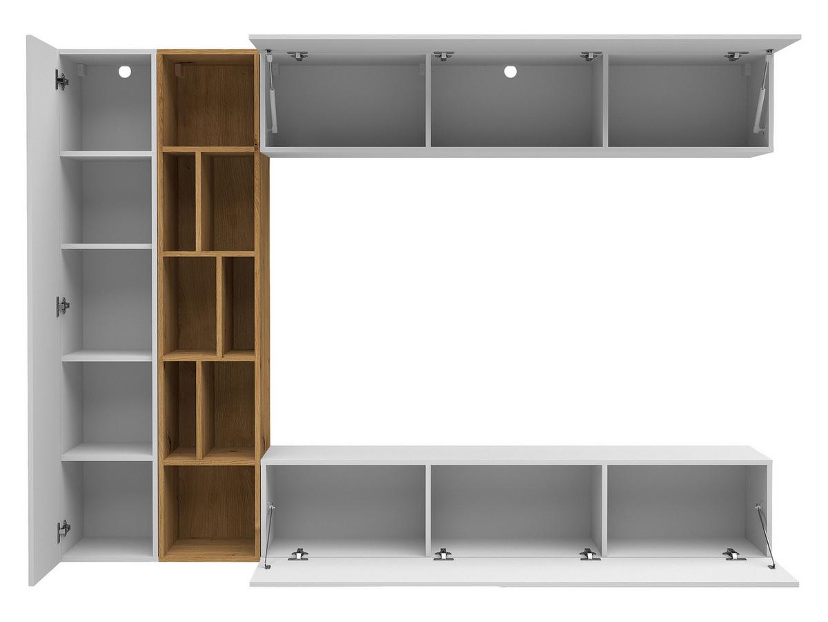 WOHNWAND Kodita - Weiß, Holzwerkstoff (224/160/33cm) - MIRJAN24