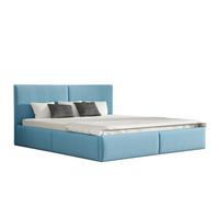 POLSTERBETT Bergen Magic Velvet - Hellblau, Holzwerkstoff/Textil (180/200cm) - Fun Möbel
