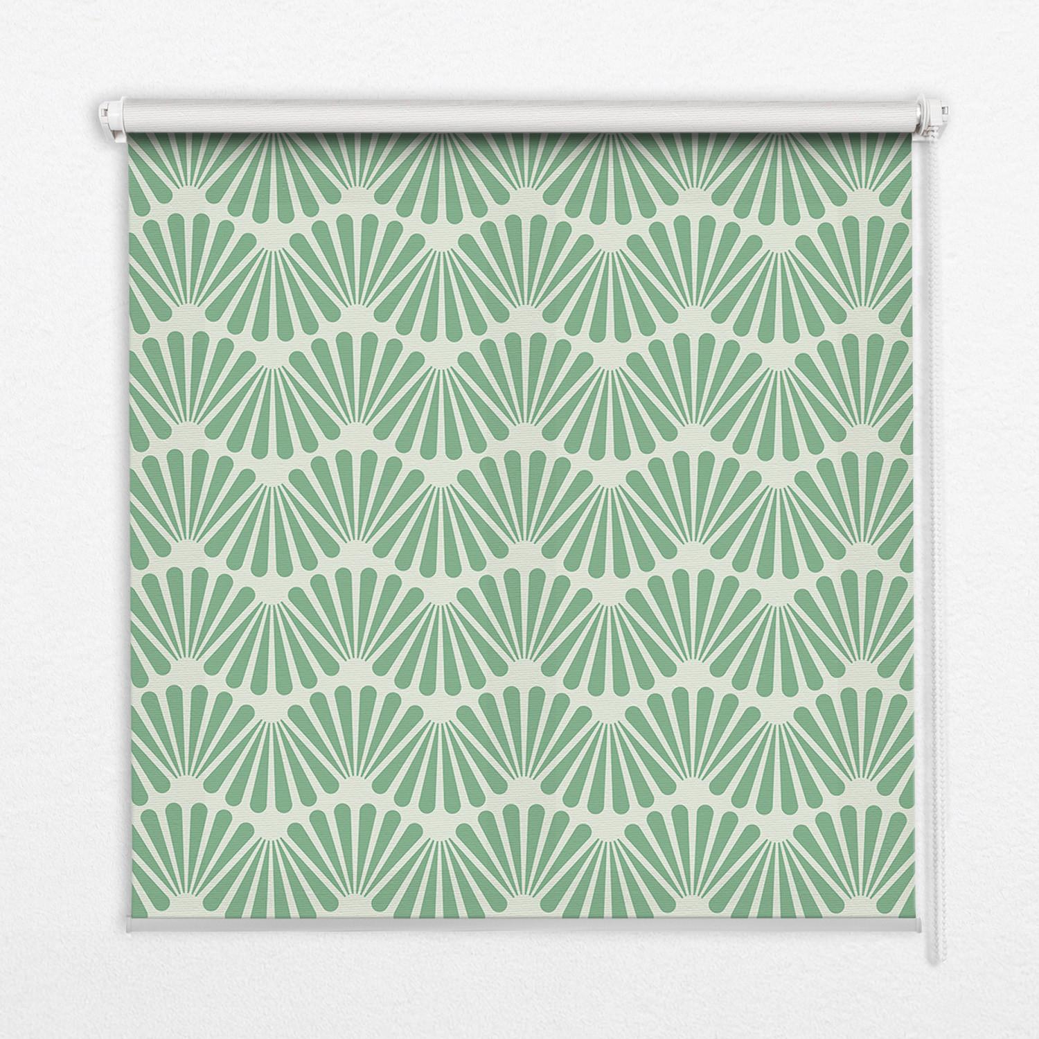INNENROLLO - Fensterrollo - Rollo - 130x140 cm - Grüner Slalom - Grün, Kunststoff (130/140/0.5cm) - TULUP