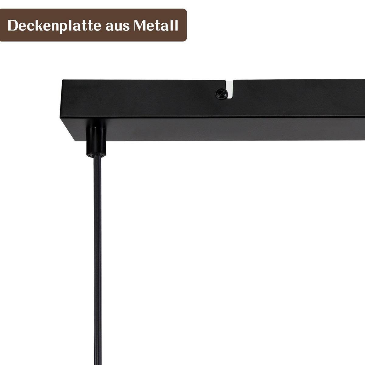 PENDELLEUCHTE Martinelli 45/5/150 cm - Schwarz, Metall (5/45/150cm) - Nettlife