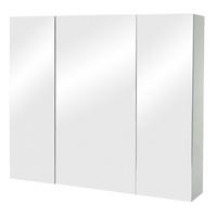 SPIEGELSCHRANK B19B Hochglanz Grau - Grau, Holz (80/70/16cm) - MCW