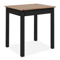 ESSTISCH Eiche Artisan, schwarz 90 x 67 cm, Küchentisch in modernem Design - Schwarz/Eiche Artisan, Holzwerkstoff/Kunststoff (67/90/76cm) - Furn.Design