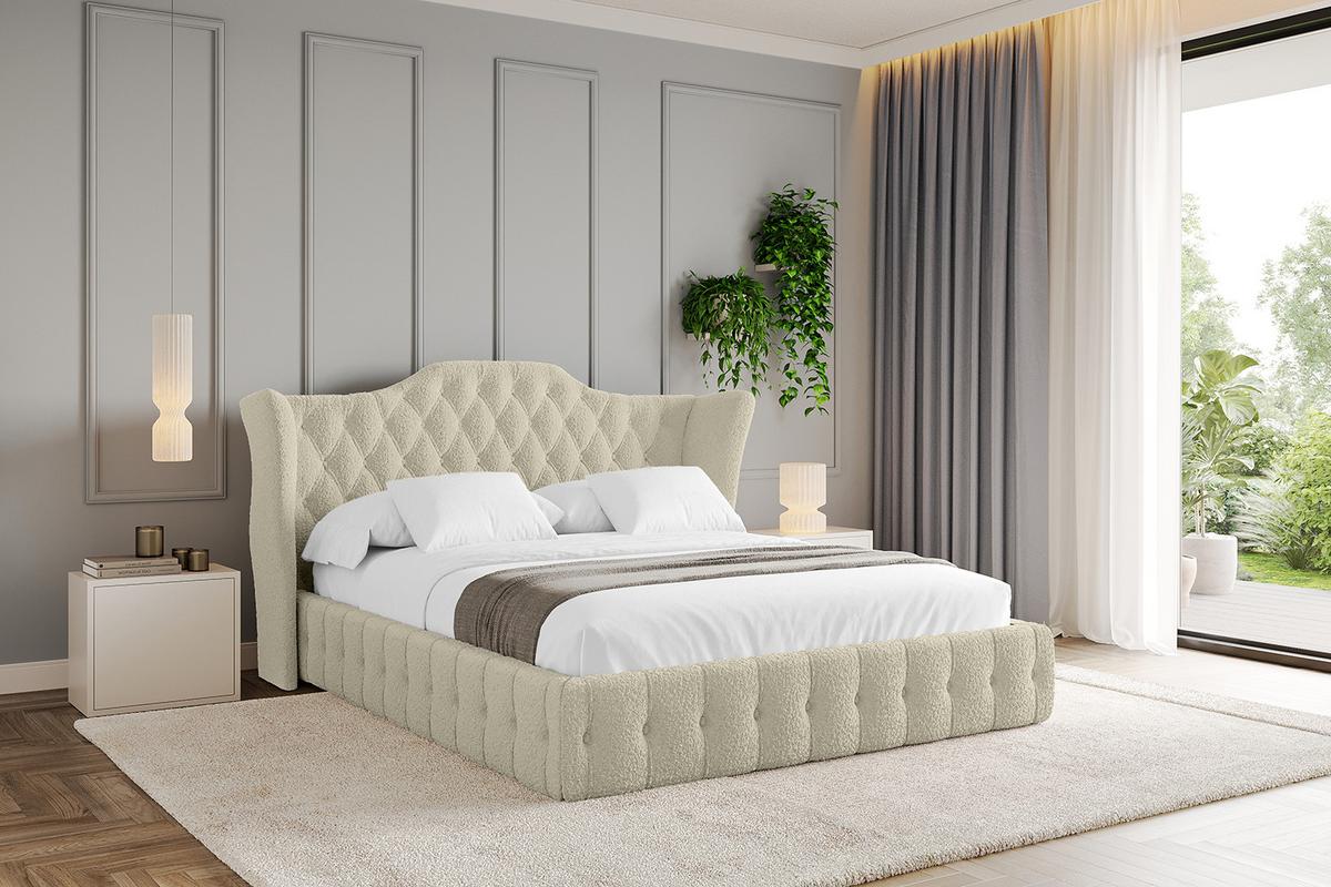 POLSTERBETT mit Bettkasten und Lattenrost, Boxbett ohne Matratze - MODY 120x200 Beige - Taupe, Holzwerkstoff/Textil (120/200cm) - ALTDECOR