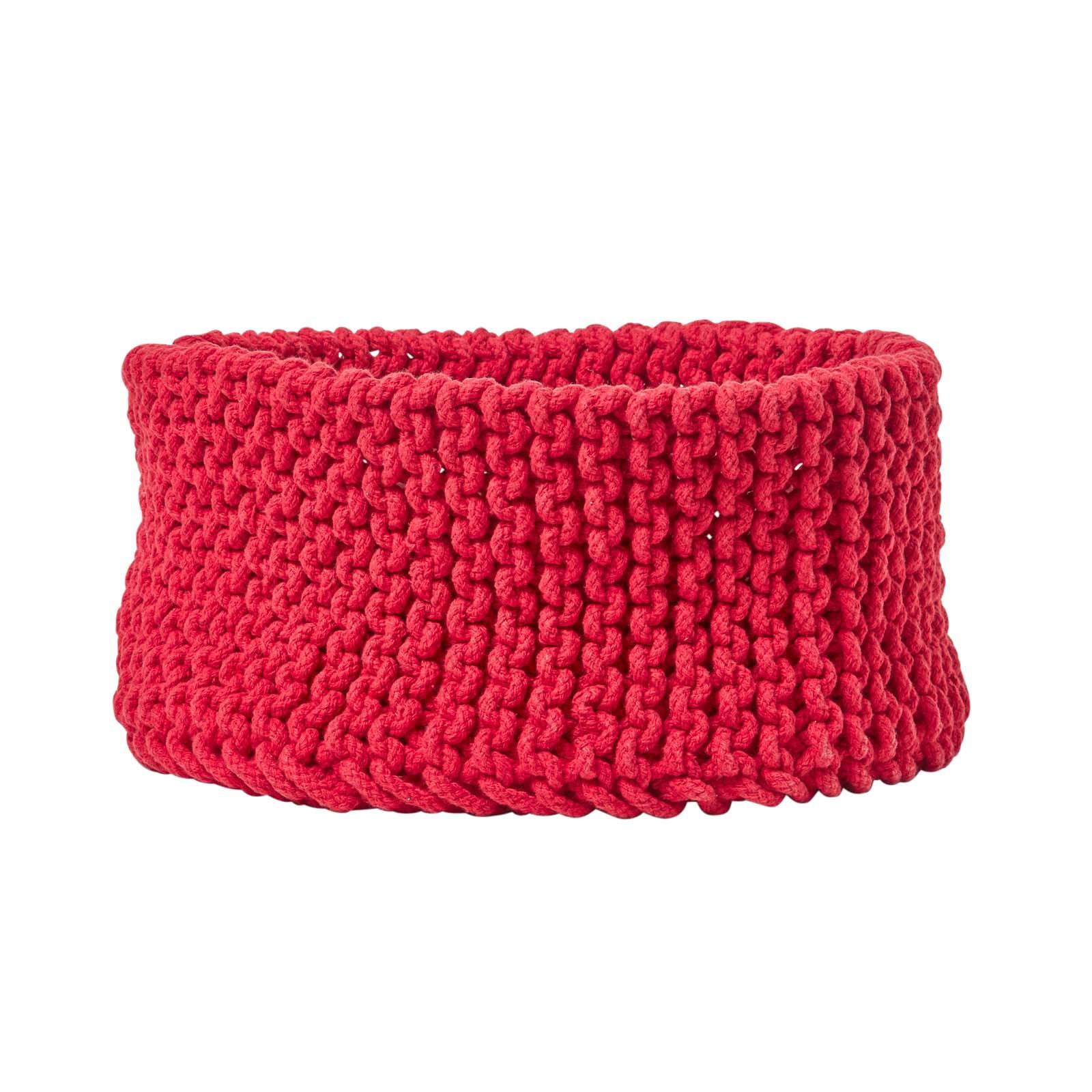 AUFBEWAHRUNGSKORB Baumwolle 37/21 cm - Rot, Textil (37/37/21cm) - Homescapes