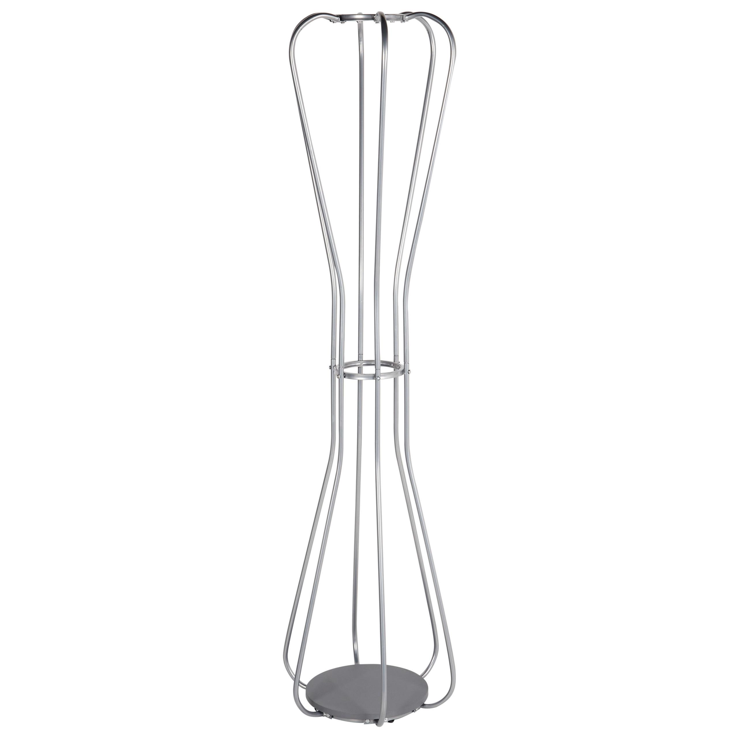 GARDEROBENSTÄNDER Metall silber 165 cm Ordway - Silberfarben, Metall (42/165/42cm) - Beliani