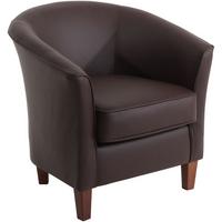 SESSEL Karine Bezug pigmentiertes Nappaleder Buche nussbaum dunkel / braun - Braun, Kunststoff (70/74/70cm) - 58aufmkessel