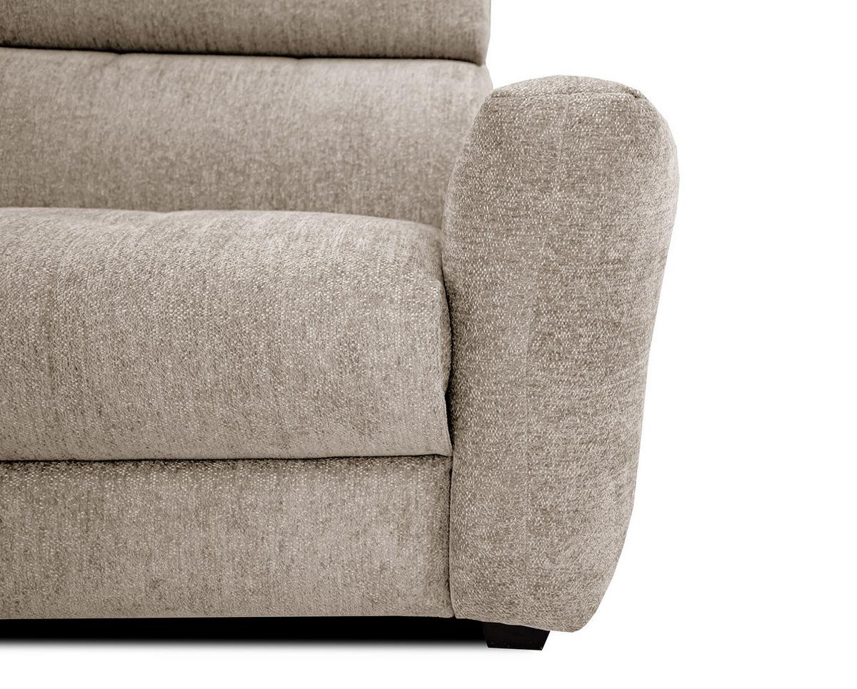 SOFA CALVERA 3-Sitzer mit 1 Relaxfunktion, ecru - Ecru, Holzwerkstoff/Textil (204/79/106cm) - Wozimo