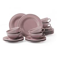 TEESERVICE Beat Color Glaze Altrosa 18-tlg. - Dunkelrosa, Keramik (2/2/2cm) - Seltmann Weiden