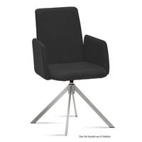 ARMLEHNSTUHL drehbar (8er-Set) Dreama 52x92x60 Edelstahl/Anthrazit - Edelstahlfarben/Anthrazit, Kunststoff (60/92/52cm) - 58aufmkessel