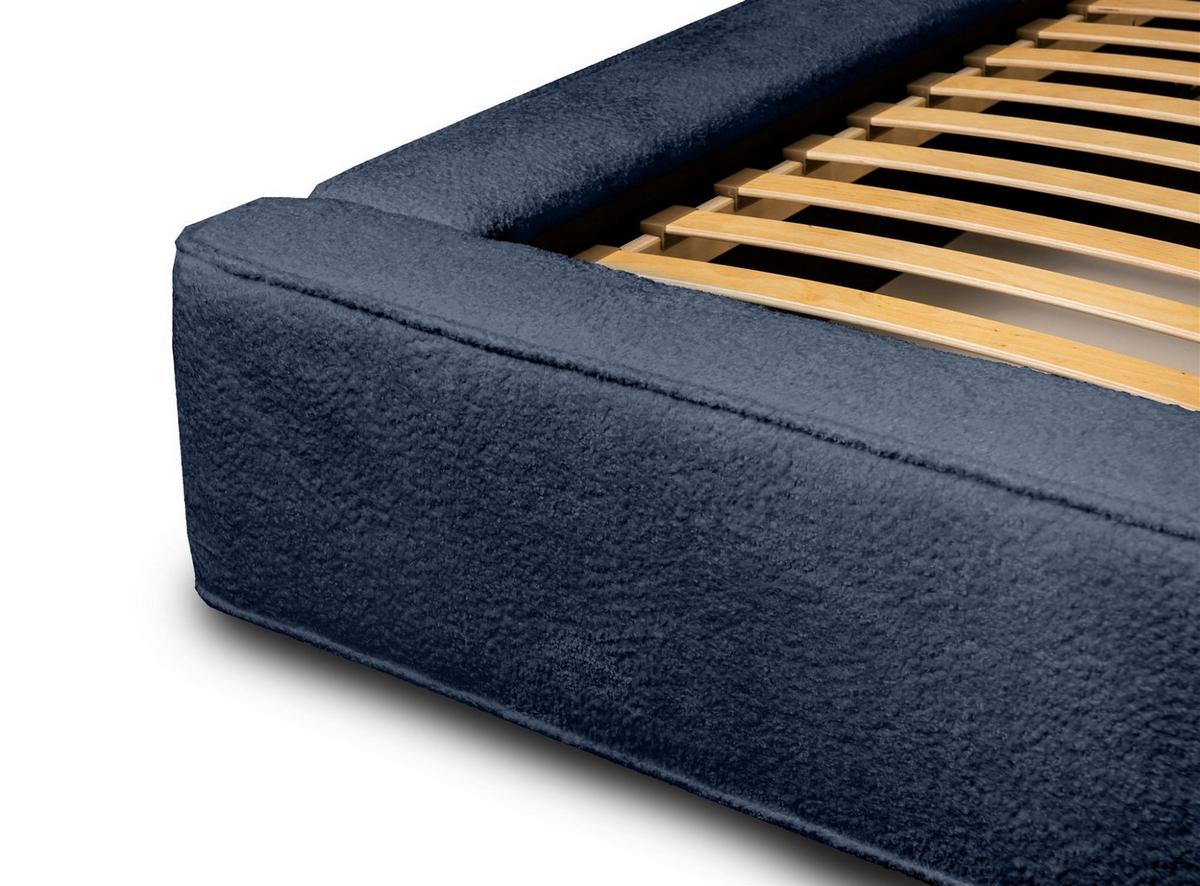 POLSTERBETT Omaha In Euphoria - Blau, Holzwerkstoff/Textil (160/200cm) - Fun Möbel
