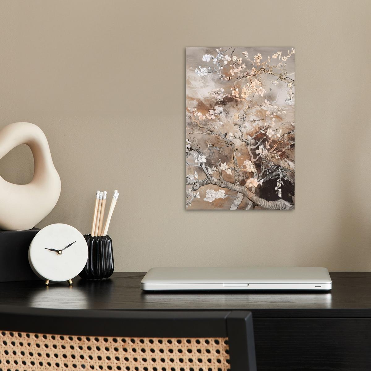 POSTER Mandelblüte - Kunst - Van Gogh - Beige - Abstrakt Room Decor 20x30 cm - Braun, Papier (20/30/0.1cm) - MuchoWow