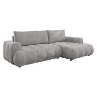ECKSOFA Haiti, Seite: Rechts 2R+LC - Hellgrau/Schwarz, Holz/Textil (156/276cm) - MIRJAN24