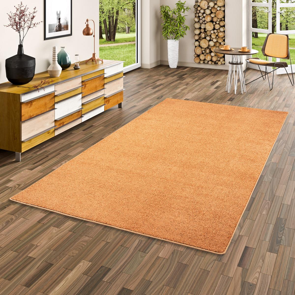 HOCHFLOR VELOURS TEPPICH LUNA - Terracotta, Textil (200/250cm) - Snapstyle