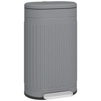 MÜLLEIMER 30l, Metall Kunststoff Grau - Grau, Metall (31.2/60.8/36.5cm) - HOMCOM