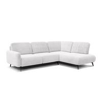 ECKSOFA FEBE 5-Sitzer rechts, creme - Creme/Schwarz, Holz/Textil (271/190cm) - Wozimo