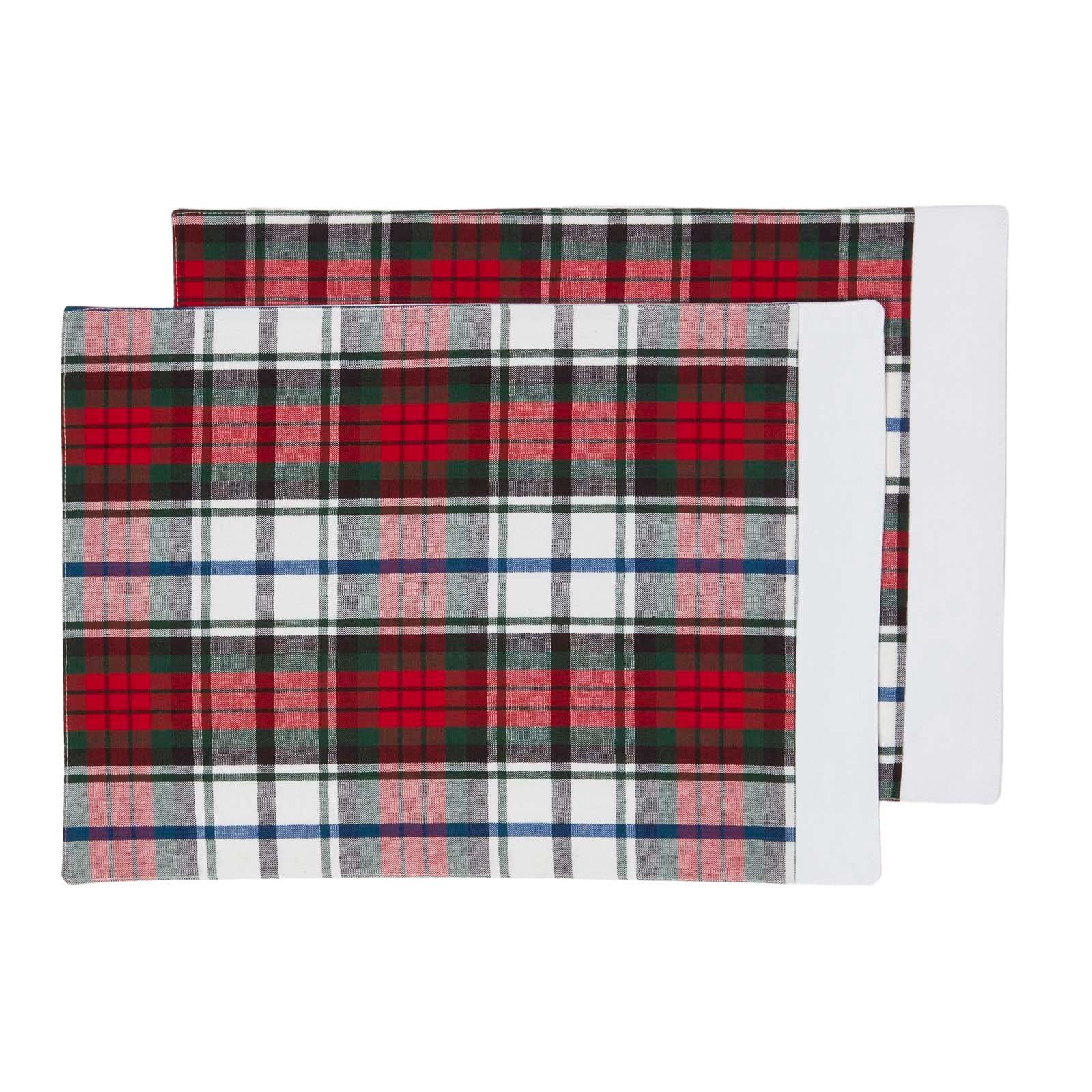 TISCHSET Macduff rot kariert, 2er-Set 30/45 cm, 100% Baumwolle - Multicolor, Textil (30/45cm) - Homescapes