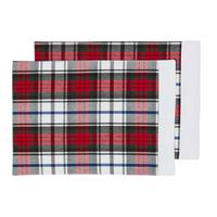 TISCHSET Macduff rot kariert, 2er-Set 30/45 cm, 100% Baumwolle - Multicolor, Textil (30/45cm) - Homescapes
