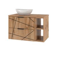 WASCHTISCH 80.6cm Teren Holz - Braun, Holzwerkstoff (80.6/52.2/46.5cm) - Petits-meubles