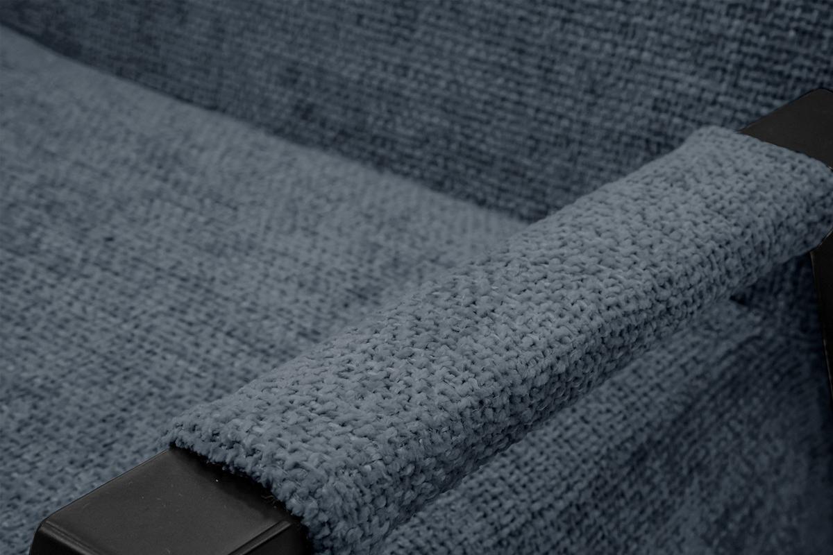 SESSEL KOBE, dunkelblau - Schwarz/Dunkelblau, Holz/Textil (72/76/90cm) - Wozimo