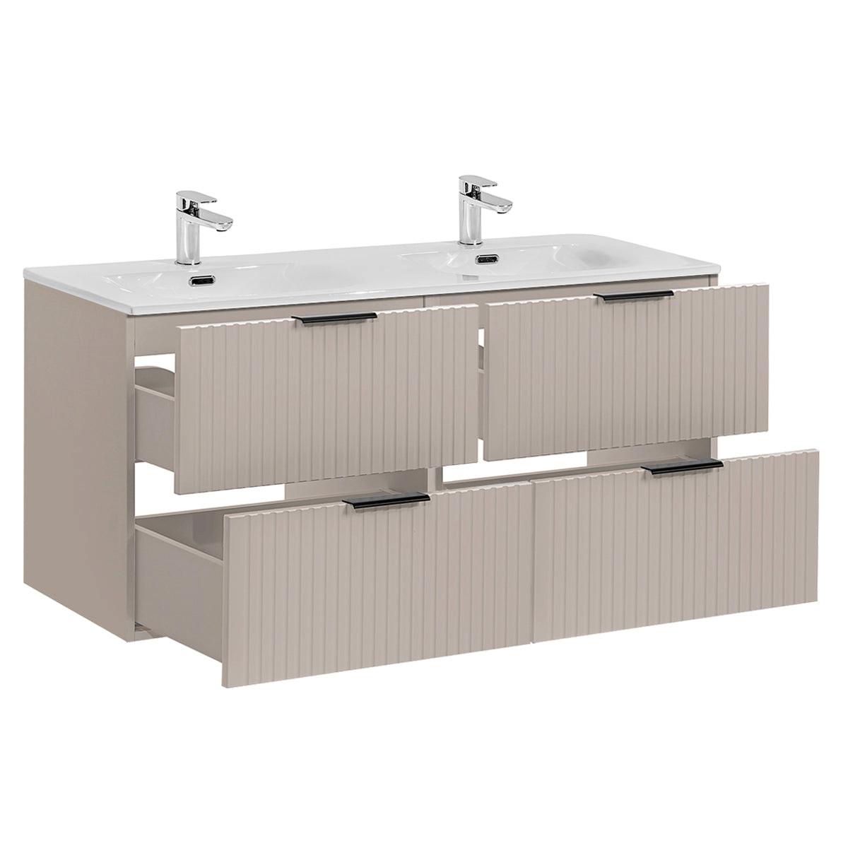 DOPPELWASCHTISCH 120.4cm Adriel Kaschmir - Beige, Holzwerkstoff (120.4/57/46cm) - Petits-meubles