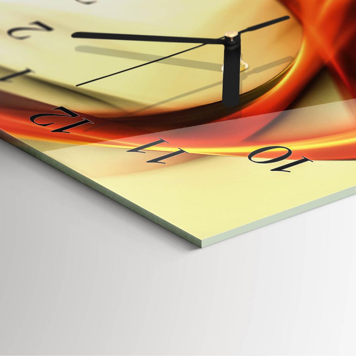 WANDUHR aus Glas 30x60 cm - Abstraktion - Multicolor, Glas (30/60/0.4cm) - TULUP