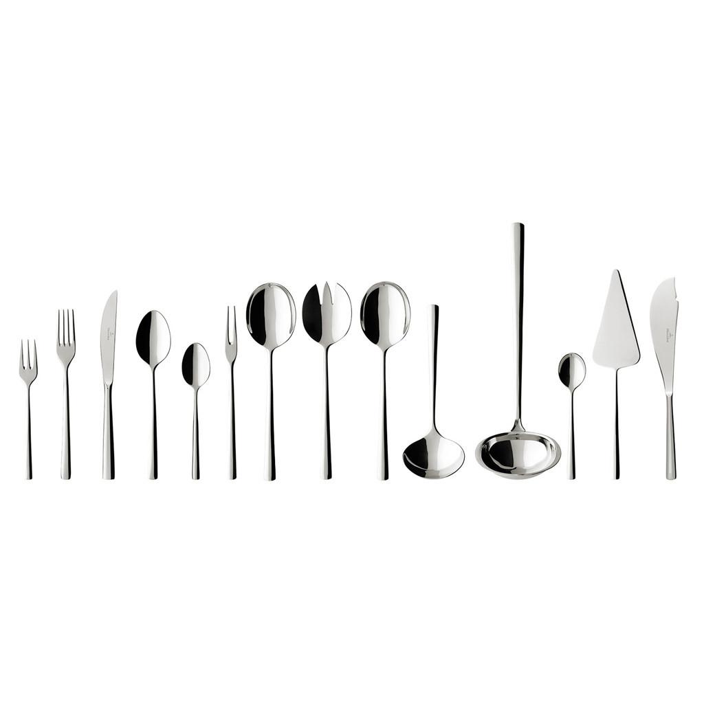 TAFELBESTECK Piemont silber 70-tlg. - Silberfarben, Metall - Villeroy & Boch