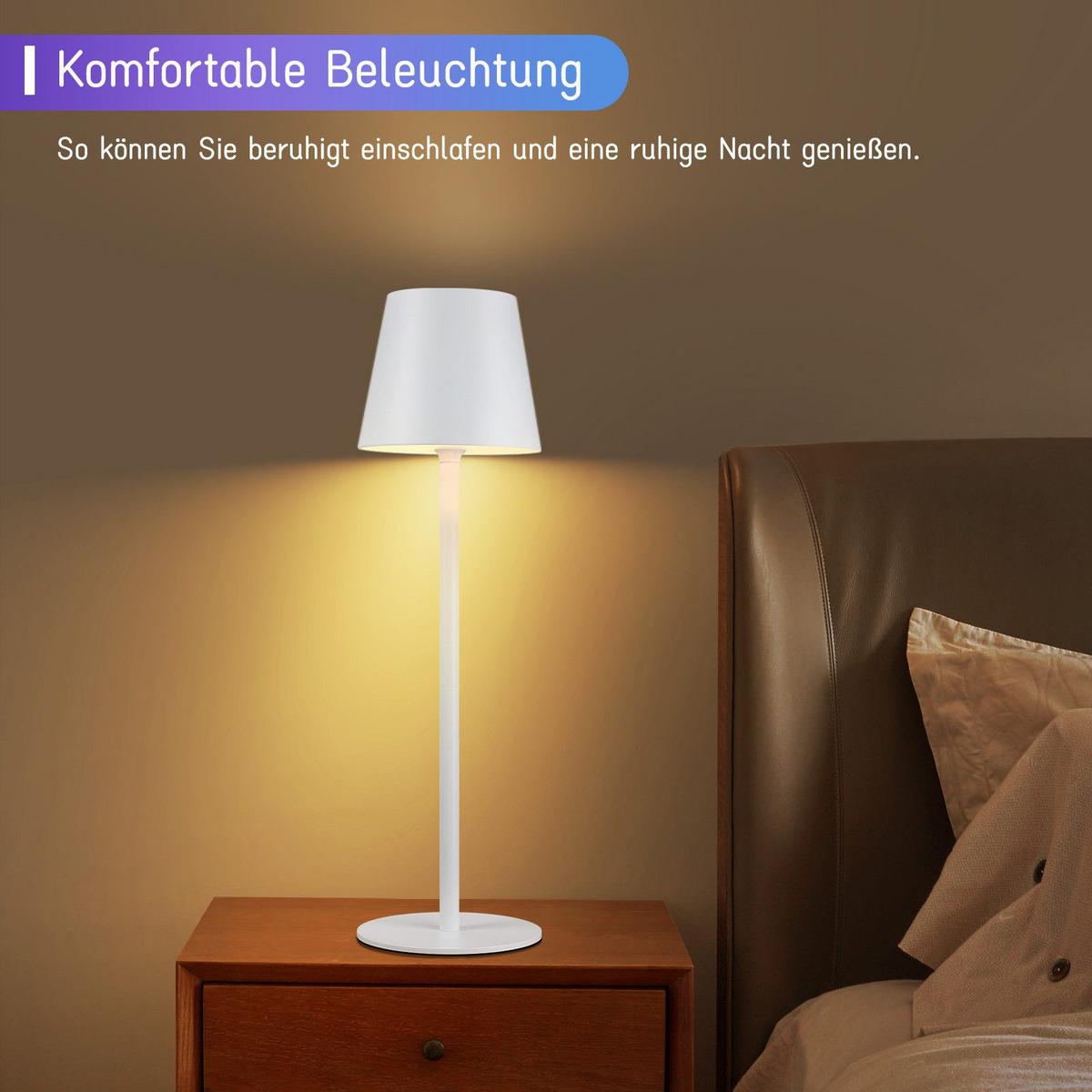 LED-TISCHLEUCHTE Leverkusen 11/11/37.5 cm - Weiß, Metall (11/11/37.5cm) - Nettlife