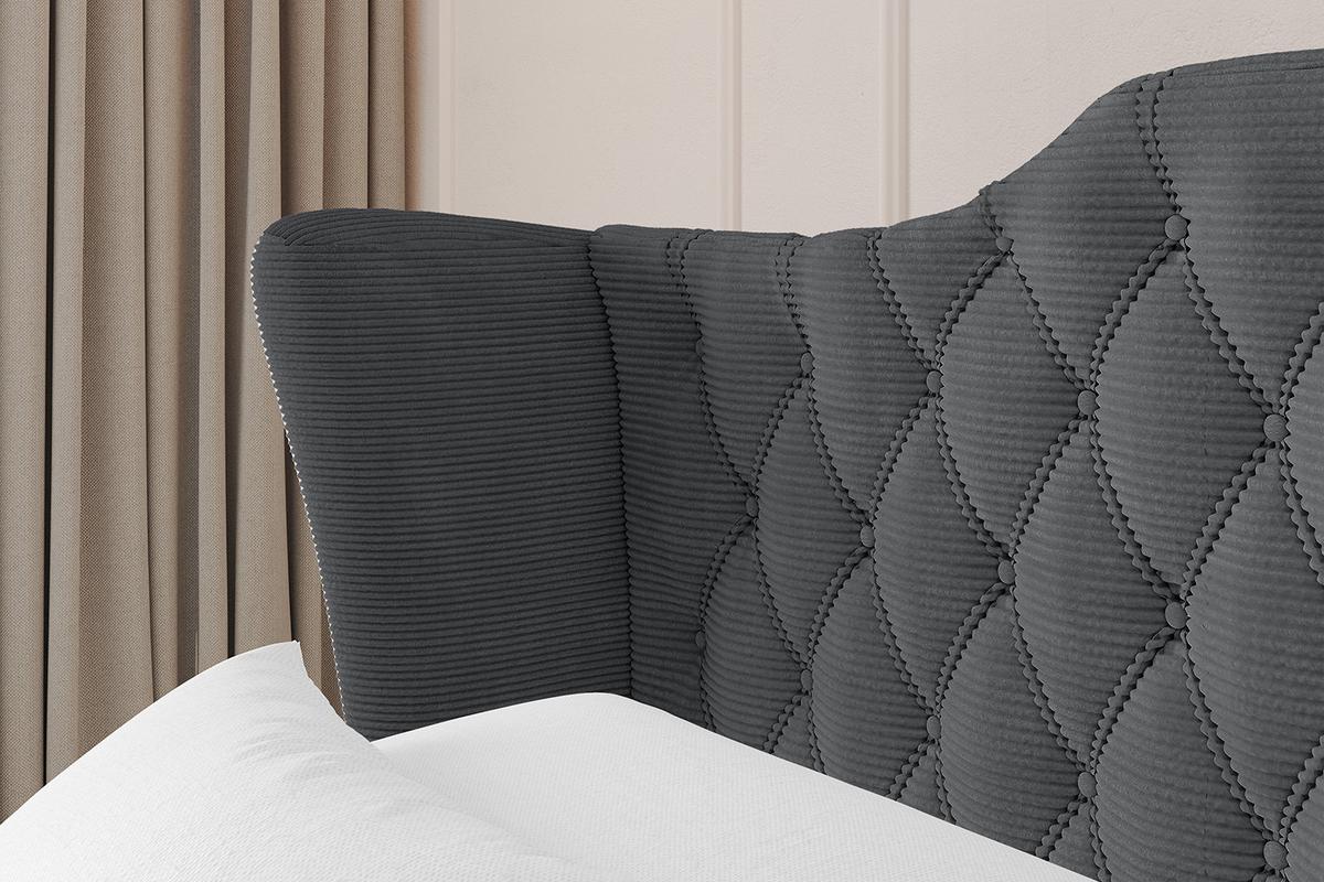 POLSTERBETT mit Bettkasten und Lattenrost, Boxbett ohne Matratze - MODY 120x200 Dunkelgrau - Anthrazit, Holzwerkstoff/Textil (120/200cm) - ALTDECOR