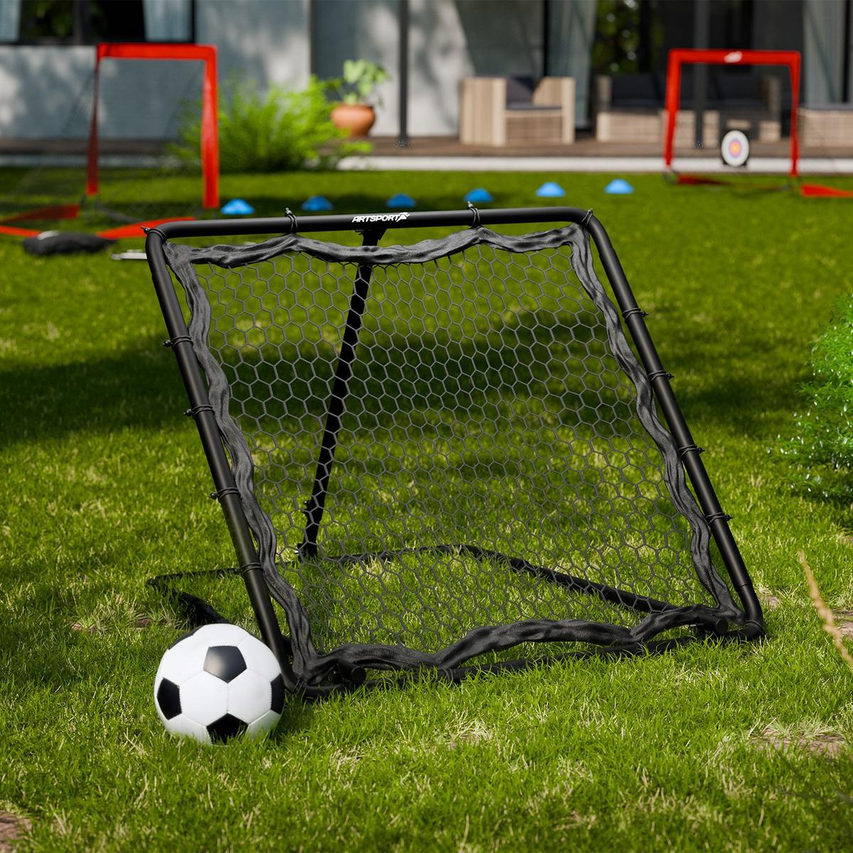 REBOUNDER Fußball 100x100 cm klappbar - Schwarz, Metall (100/97cm) - Artsport