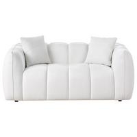 2-SITZER-SOFA Stoff Cremeweiß Ness - Creme, Textil (170/68/85cm) - Beliani