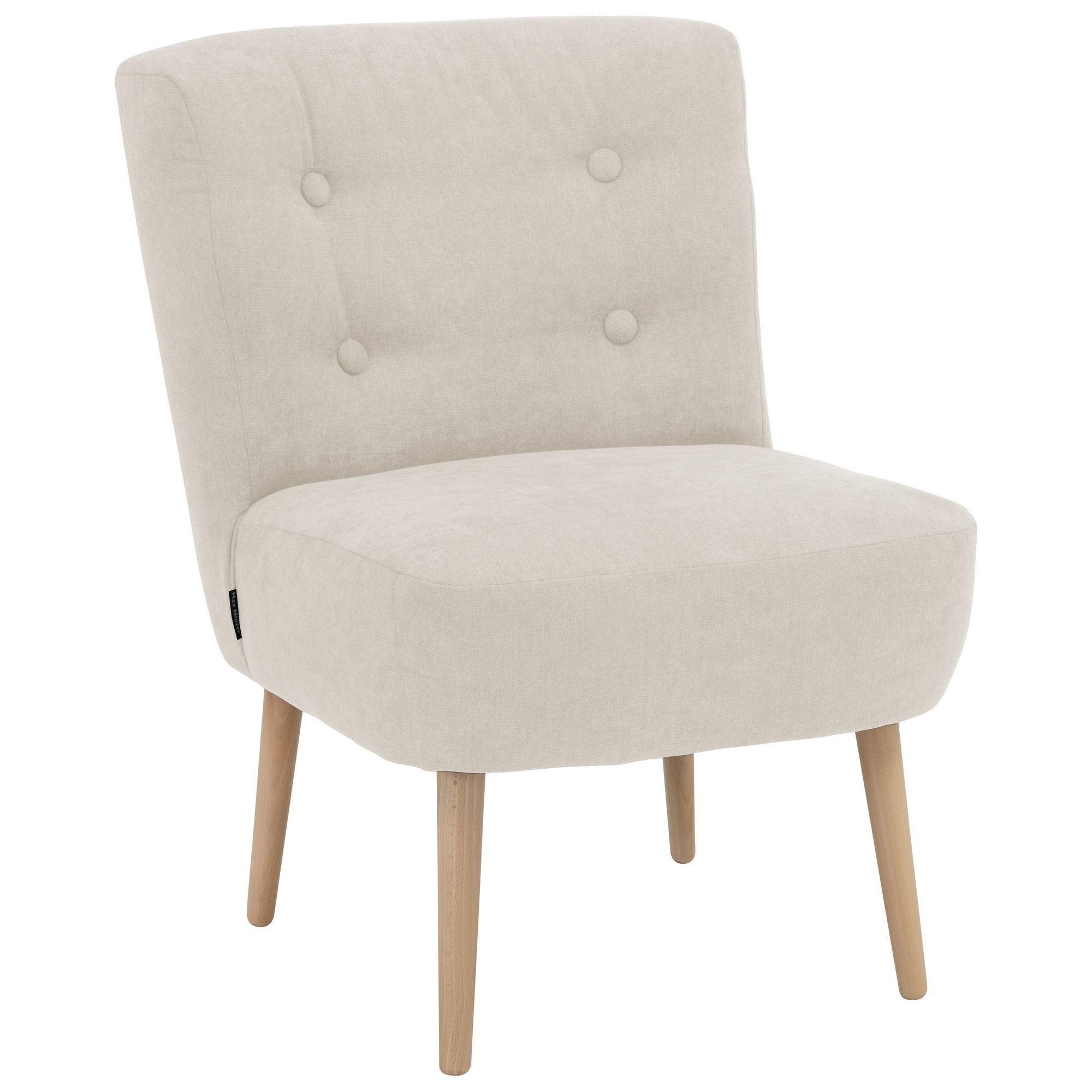 SESSEL Kamle Bezug Flachgewebe Buche natur / beige - Weiß, Kunststoff (68/78/58cm) - 58aufmkessel