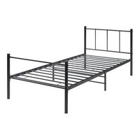 METALLBETT Laos - Schwarz, Metall (90/200cm) - [en.casa]