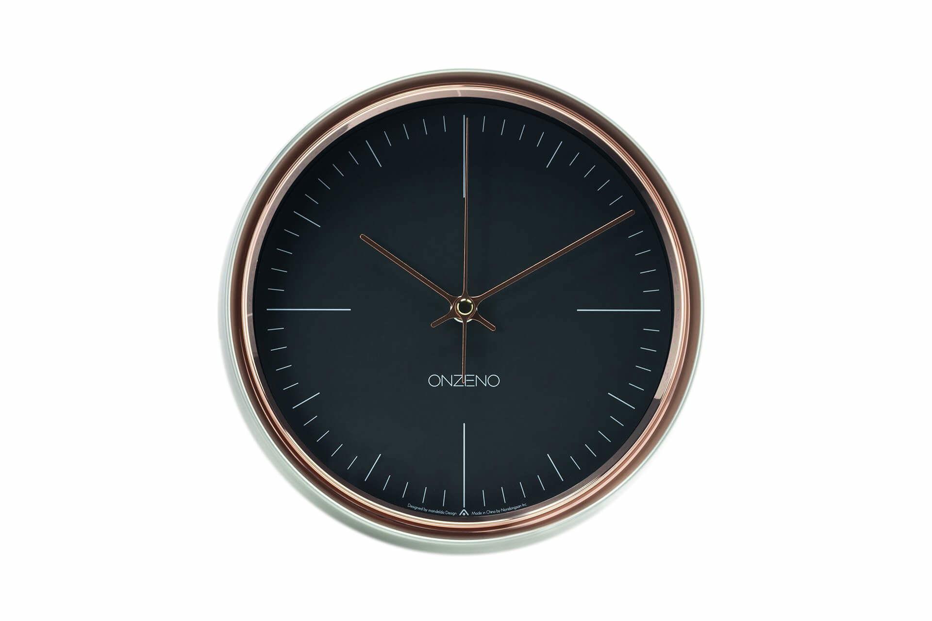 WANDUHR Design Schwarz 22/22 cm - Schwarz, Glas/Holzwerkstoff (22.4/22.4/8cm) - ONZENO