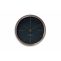 WANDUHR Design Schwarz 22/22 cm - Schwarz, Glas/Holzwerkstoff (22.4/22.4/8cm) - ONZENO