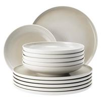 TAFELSERVICE Sento Home Aura cream 12-tlg. - Creme, Keramik (32.3/23.5/32.3cm) - Seltmann Weiden
