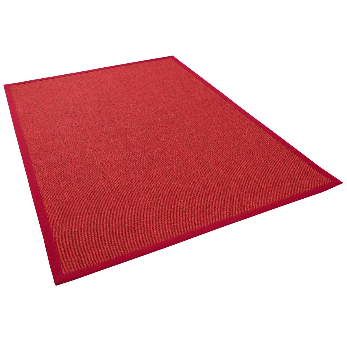 SISALTEPPICH NATURA KLASSISCH MIT BORDÜRE - Rot, Textil (200/250cm) - Pergamon