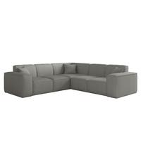 SOFA Celes Premium Stoff Scala - Grau, Holzwerkstoff/Textil (246/246cm) - Fun Möbel
