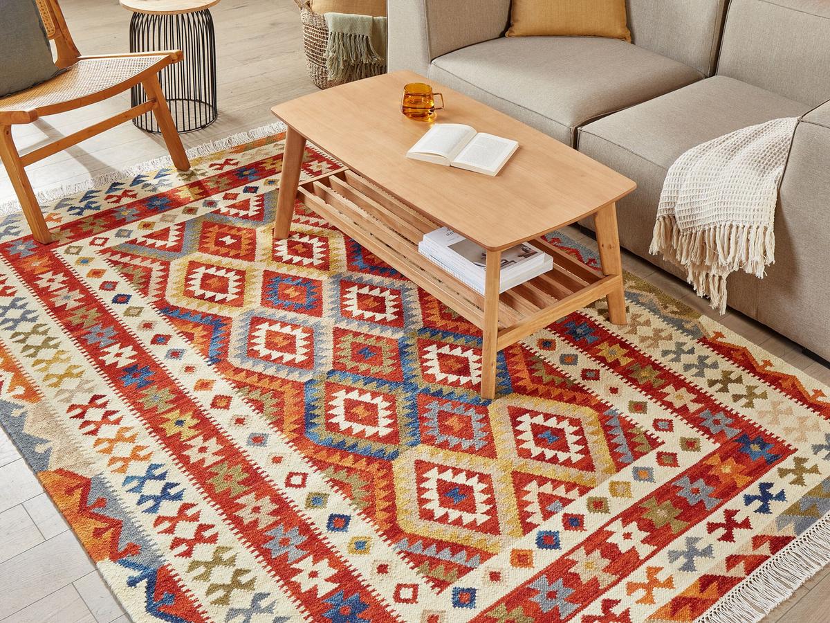 KELIM-TEPPICH Oshakan 230/160 cm - Multicolor, Textil (160/230cm) - Beliani