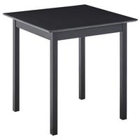 ESSTISCH Schwarz 75/75 cm Kiefernholz Veritas - Schwarz, Holz (75/75/76cm) - Beliani