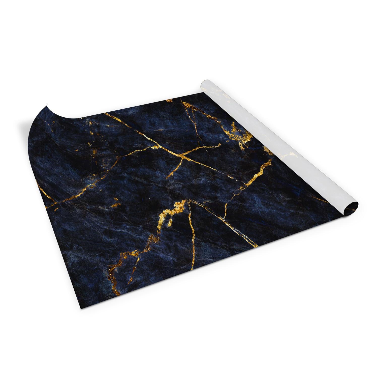 MÖBELAUFKLEBER 100x50 cm Blauer Marmor - Blau, Kunststoff (100/50/50cm) - TULUP