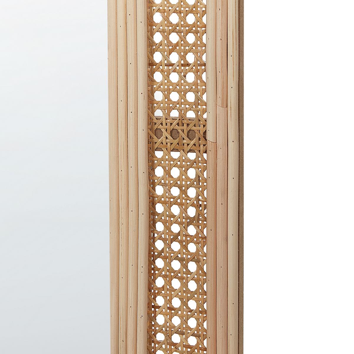 WANDSPIEGEL 50/120 cm Rattan Naturfarben Franey - Naturfarben, Naturmaterialien (50/120/2cm) - Beliani