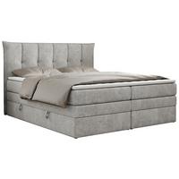 BOXSPRINGBETT PREMIUM 10 KING 200/200 Hellgrau Struktur - H3 - Hellgrau, Holz/Textil (200/200cm) - MKS