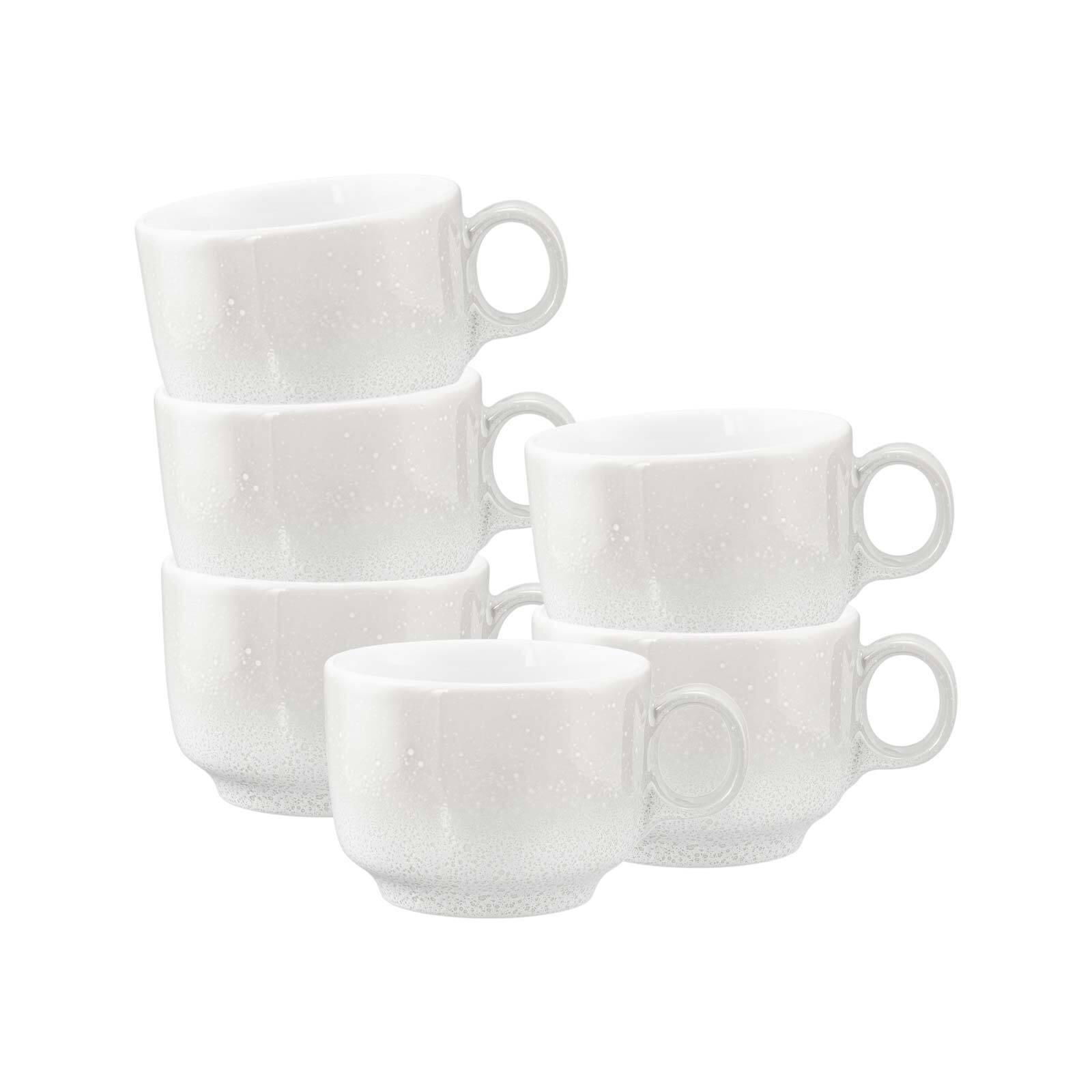 KAFFEETASSEN Sento Home Aura white 210 ml 6er Set - Weiß, Keramik (0.21L) - Seltmann Weiden